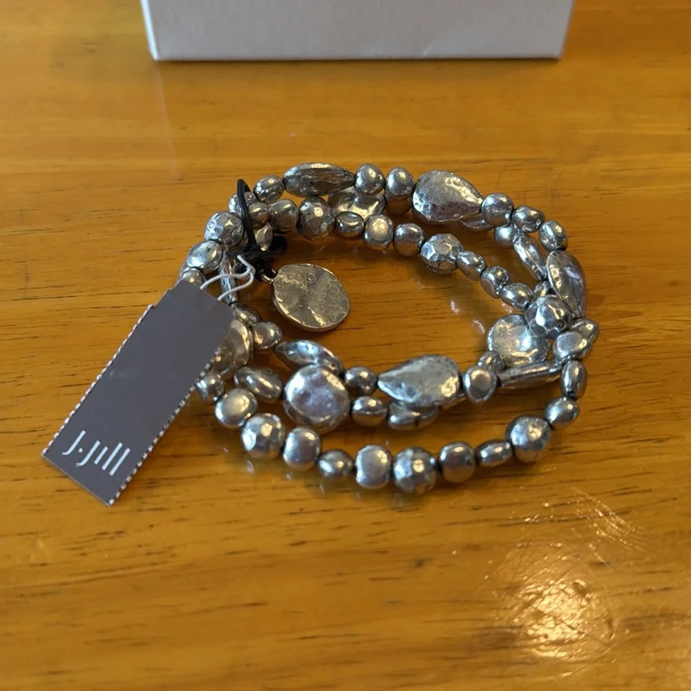 J.Jill set of 3 silver, stretch bracelets. New with tag. - Picture 4 of 7
